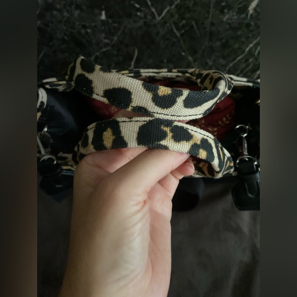 DKNY Black and Tan Leopard Crossbody Bag - Picture 4 of 14